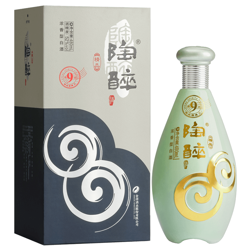 沱牌酒 精品窖藏 陶醉系列 浓香型白酒 陶醉酒 52度 480ml 1瓶 陶醉九