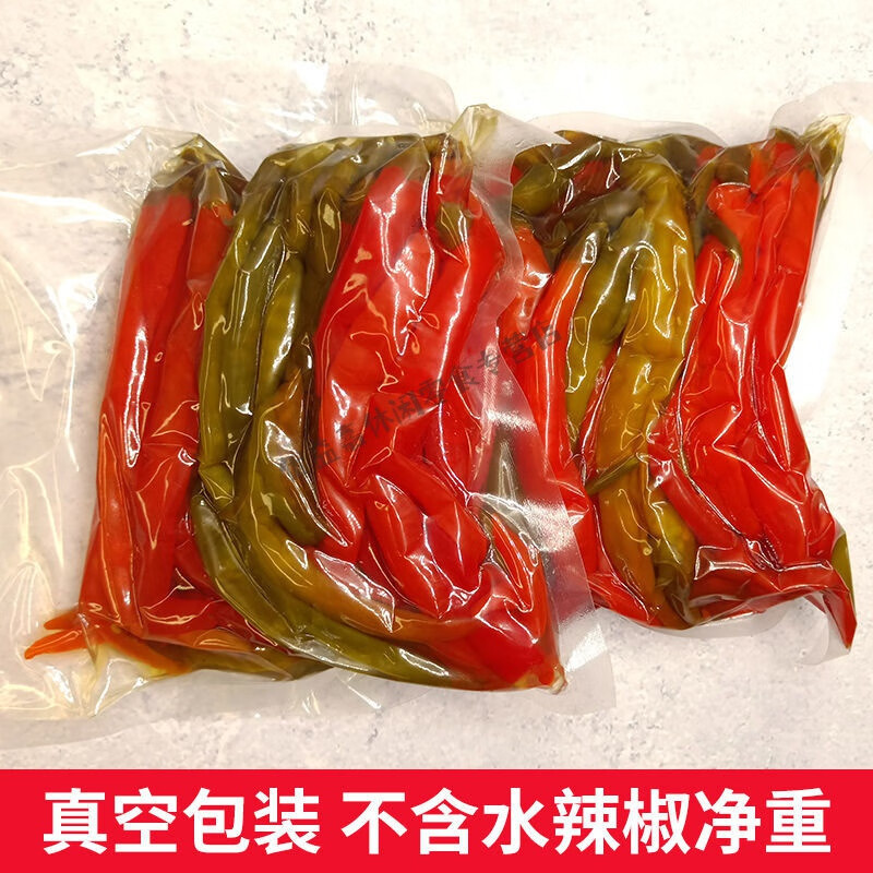 食芳溢貴州貢辣椒酸辣泡椒銅仁特產(chǎn)美味下飯菜椒 250g精選紅青混裝試吃