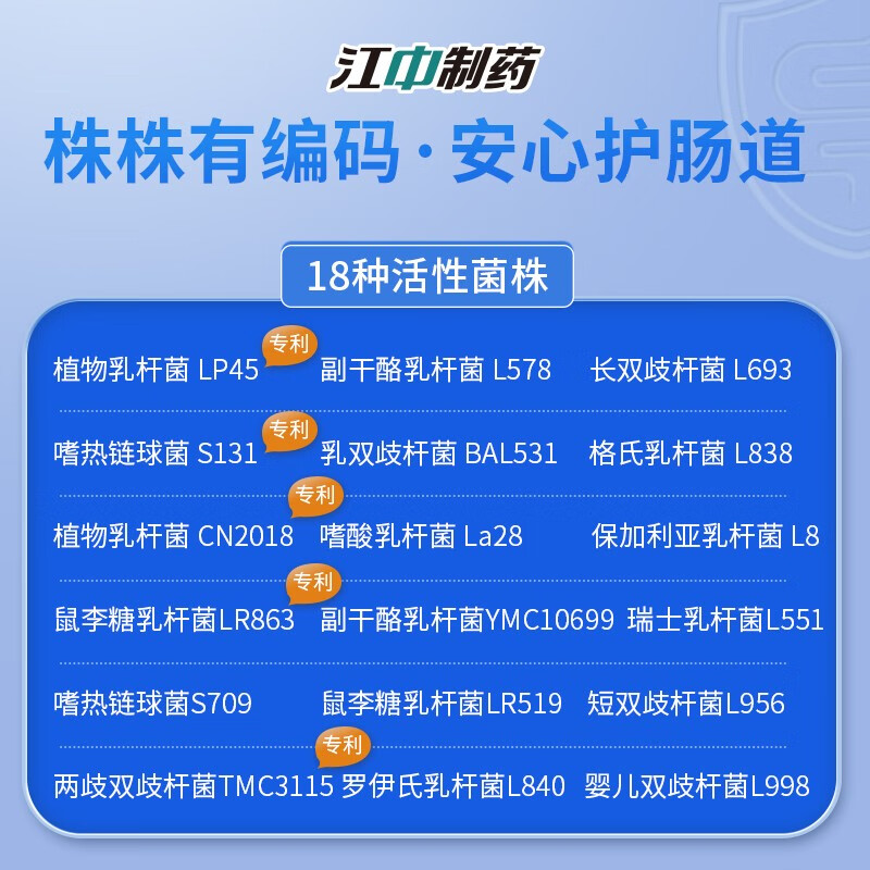 江中益生菌1.2万亿 高活性菌粉 肠胃肠道复合益生菌冻干粉调理乳酸菌 20条*5盒 【1.2万亿高活性菌】仅三盒价