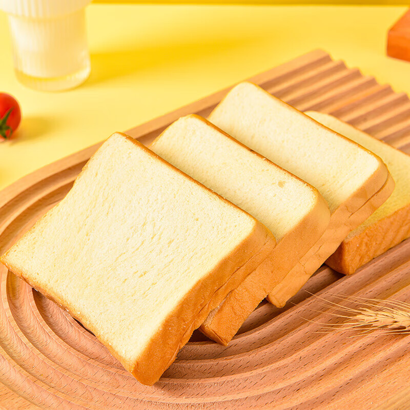 俏美味白吐司面包切片早餐零食 白吐司片切面包1000g 蓝莓岩烧吐