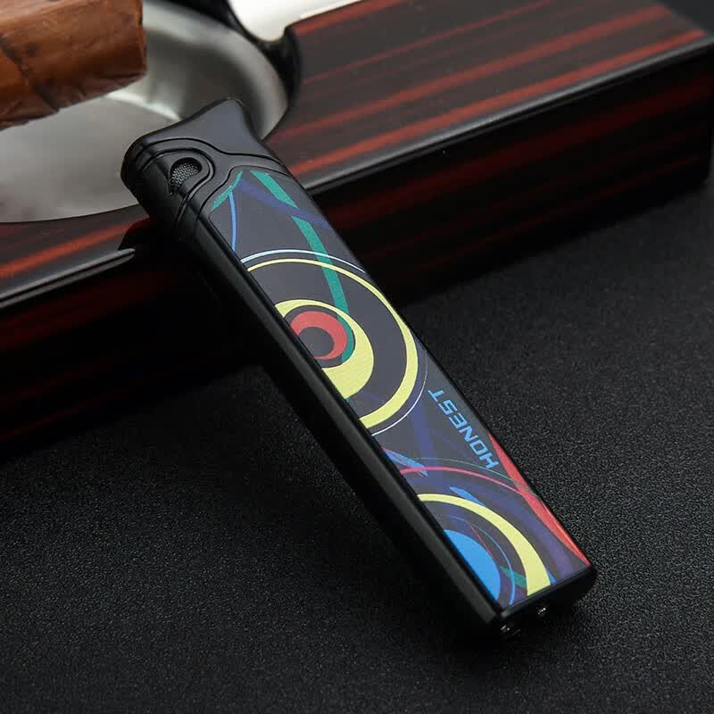 honest百诚新品打火机直冲蓝焰火机可充气点火机男士创意个性潮防风