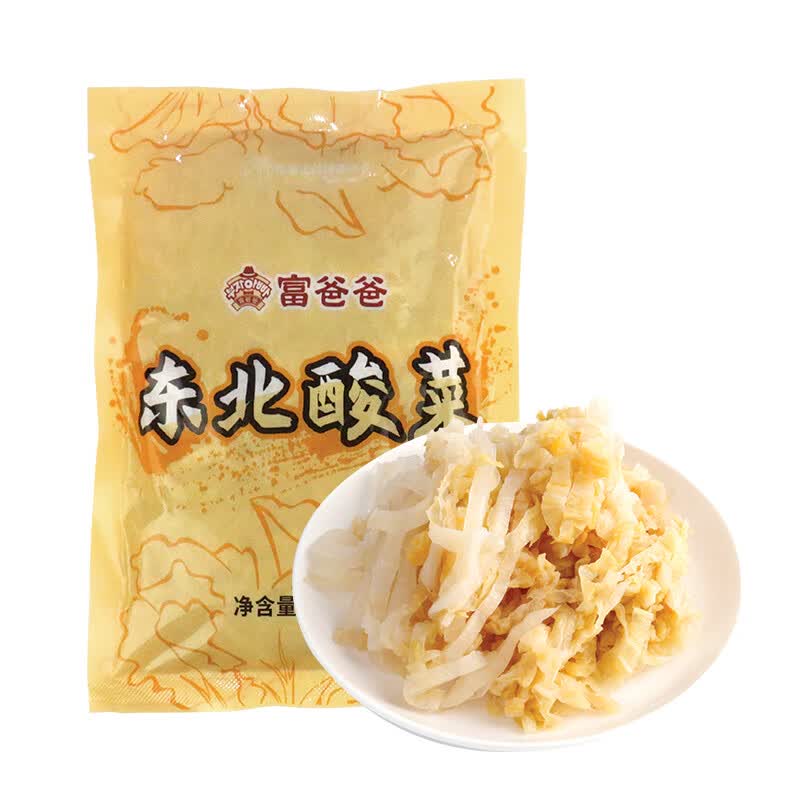 富爸爸东北酸菜400g/袋  乳酸菌发酵蔬菜制品 腌酸白菜丝怎么看?
