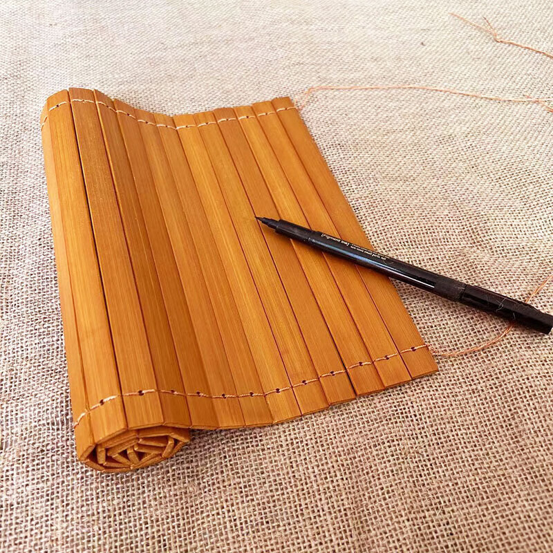 卞伶竹简书卷空白竹简diy手写创意竹书卷轴书房摆件学生舞台表演道具