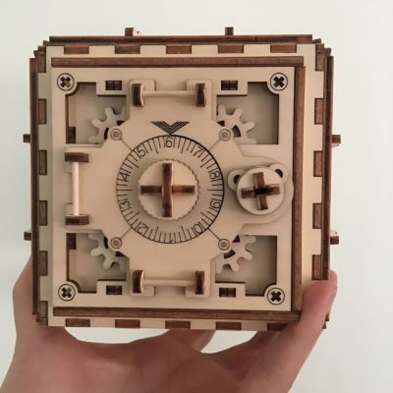 利欧贝鲁班锁机关盒木制机械传动模型密码箱储蓄罐解密盒子六一儿童