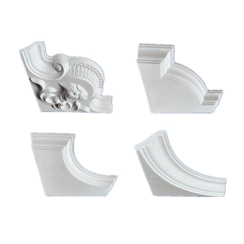 扑哩扑剌客厅二棚顶吊顶转角石膏线角花花棚顶四角石膏雕 咨询