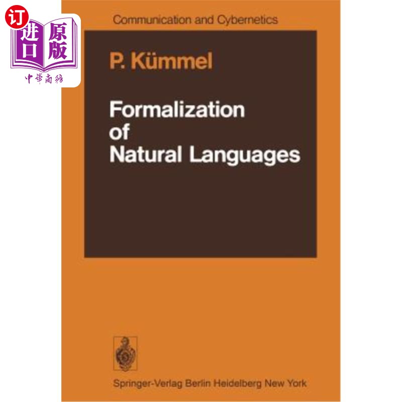 海外直订formalization of natural languages 自然语言的形式化