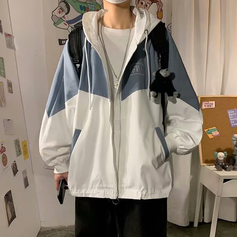 yfzb 夹克男年轻人20大学生25岁30穿的原宿风外套男学生帅气撞色棒球