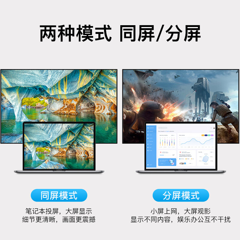威迅（VENTION）Type-C转HDMI转换接头 高清4K适用华为mate40手机 苹果笔记本电脑连接显示器电视投屏器TCDH0
