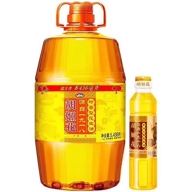 胡姬花古法花生油5L+436ml+400ml 压榨一级食用油 大桶装特香型怎么看?
