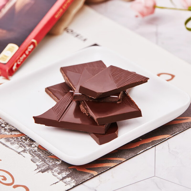 比利时进口克特多金象70%可可黑巧克力糖果儿童休闲零食排块装100g里面有几个巧克力啊？