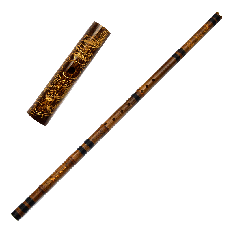 玉屏簫笛 洞簫樂(lè)器紫竹古風(fēng)款蕭初學(xué)專業(yè)演奏手工一節(jié)簫 龍騰（定制2-3天發(fā)貨） 8孔D調(diào)洞簫