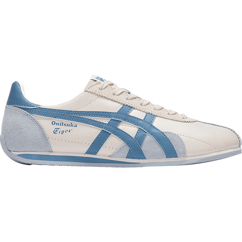 Onitsuka Tiger鬼塚虎男女款中性鞋子复古舒适运动休闲鞋男RUNSPARK 米色/蓝色-250 38