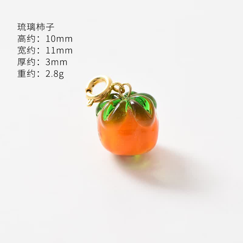 配件柿柿如意小滴溜吊坠 好柿发生手串链项链心想事成挂 531#家有好事