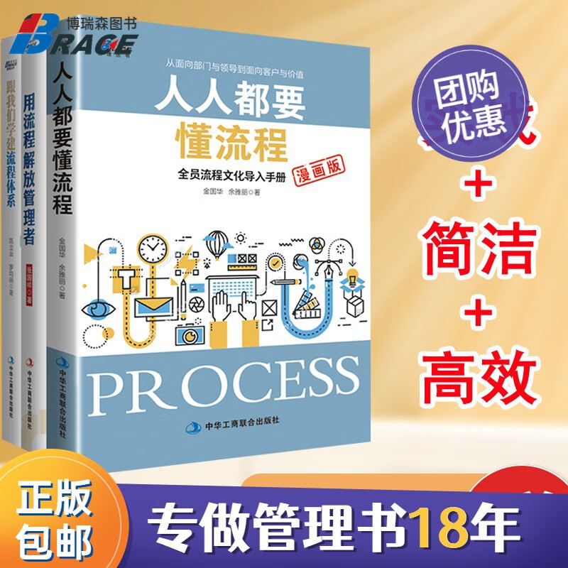 【正版】流程管理三本套装：跟我们学建流程体系+用流程解放管理者+人人都要懂流程/企业管理商业书籍团购送朋友