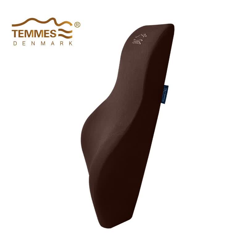 TEMMES 丹麦泰梅斯 办公室椅子垫屁股记忆棉透气减压垫久坐汽车座垫 坐垫腰靠套装(深咖色） 软弹释压芯材