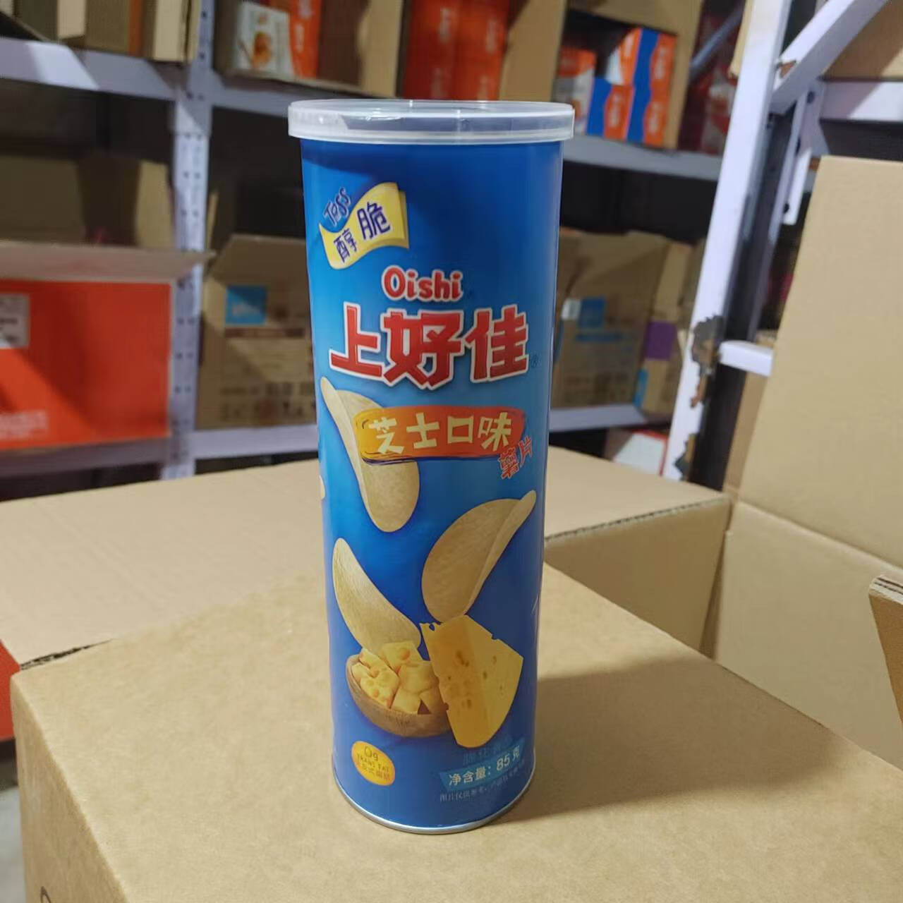 俏滋郎85g桶装上好佳薯片原味咸蛋黄番茄芝士味2024年7月1日到期 85g