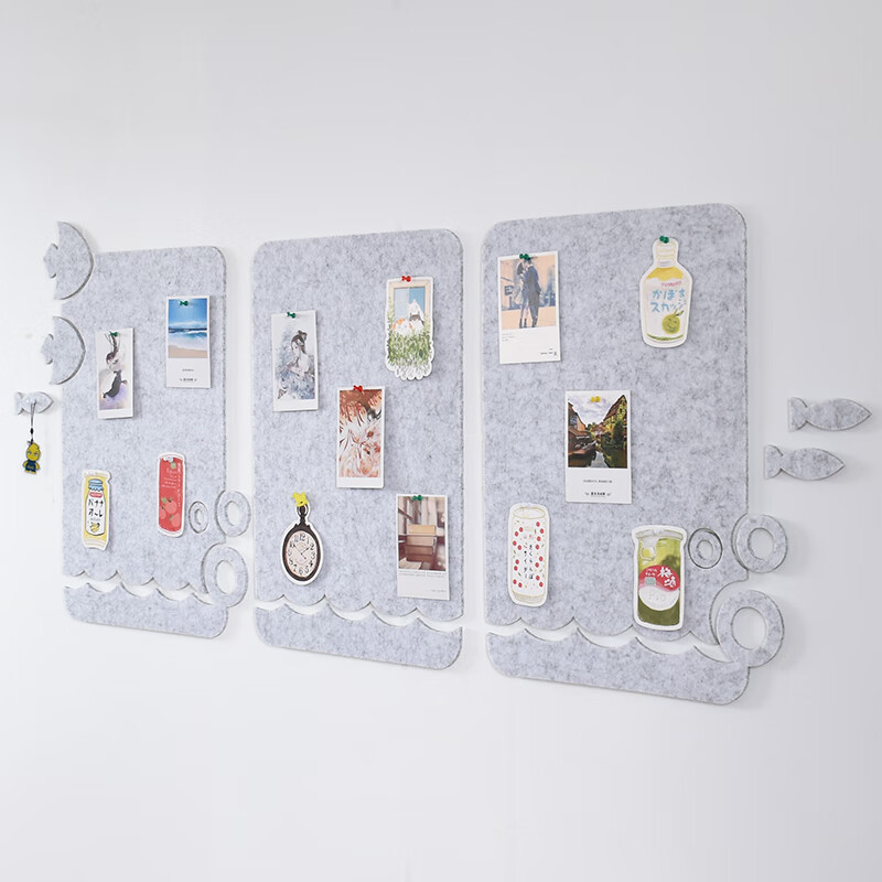 毛毡墙贴软木板照片墙创意装饰背景板宣传栏 a款大号(拍下请留言颜色)