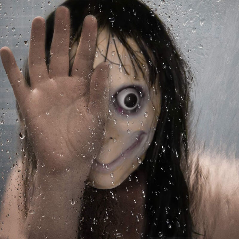 玖纹豹恐怖女 鬼面具全脸密室逃脱鬼屋剧本1杀吓人泰国恐1怖道具npc