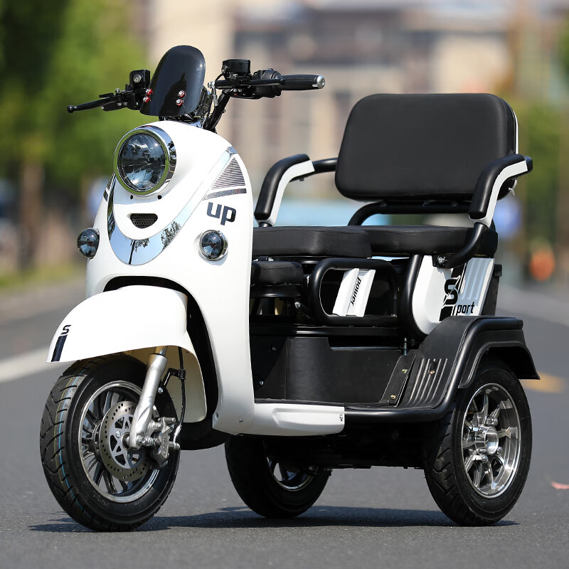 豪稳馨电动三轮车小龟家用小型电瓶车老男女接送孩子代步车爬坡 米兰