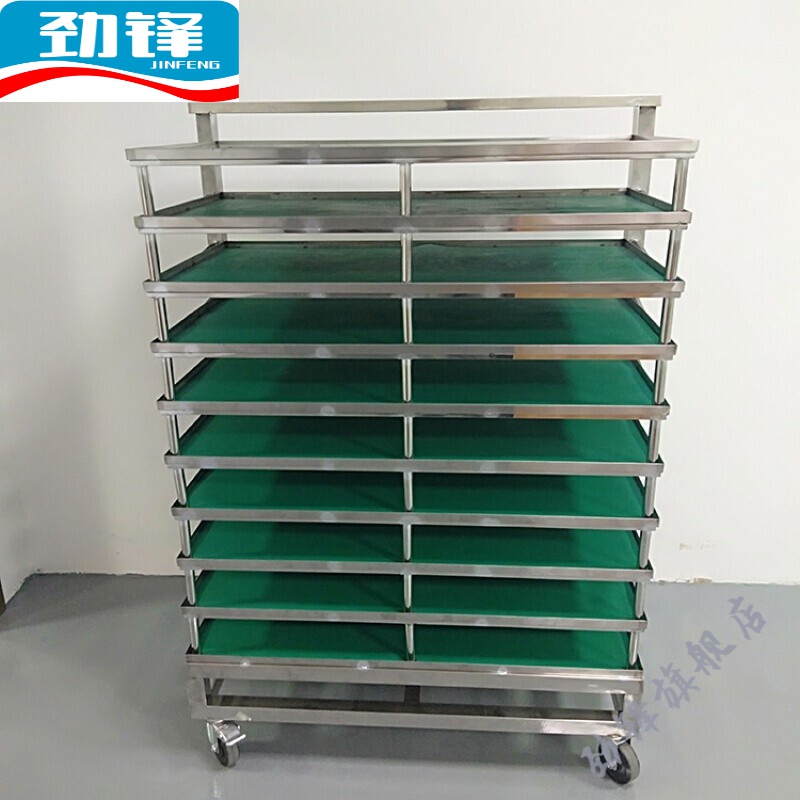 订制不锈钢千层架千层车周转车运转车弹簧升降车尺寸订制上料下料车