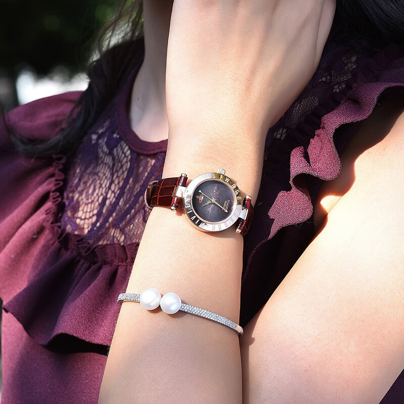 Vivienne Westwood西太后手表女士复古皮带女腕表女生日节日礼物圣诞礼物新年跨年 复古静谧紫 VV092BRBR 28mm