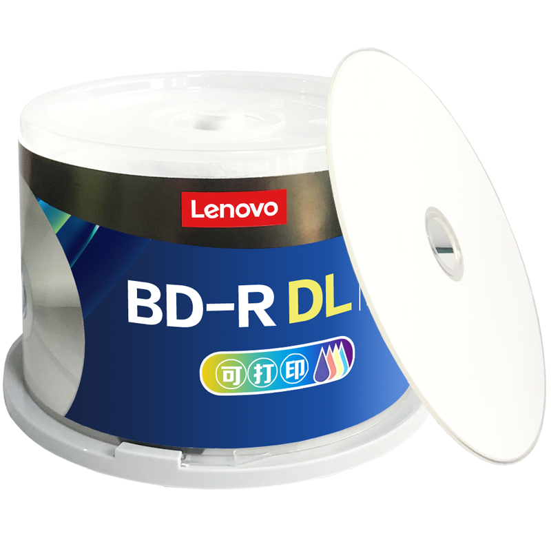 ���루Lenovo�� BD-R���� �����¼�ɴ�ӡ����������BD-R DL/BD-R XL BD-R 25G �����ɴ�ӡ��50ƬͰװ�� ԭ�� 128Ԫ