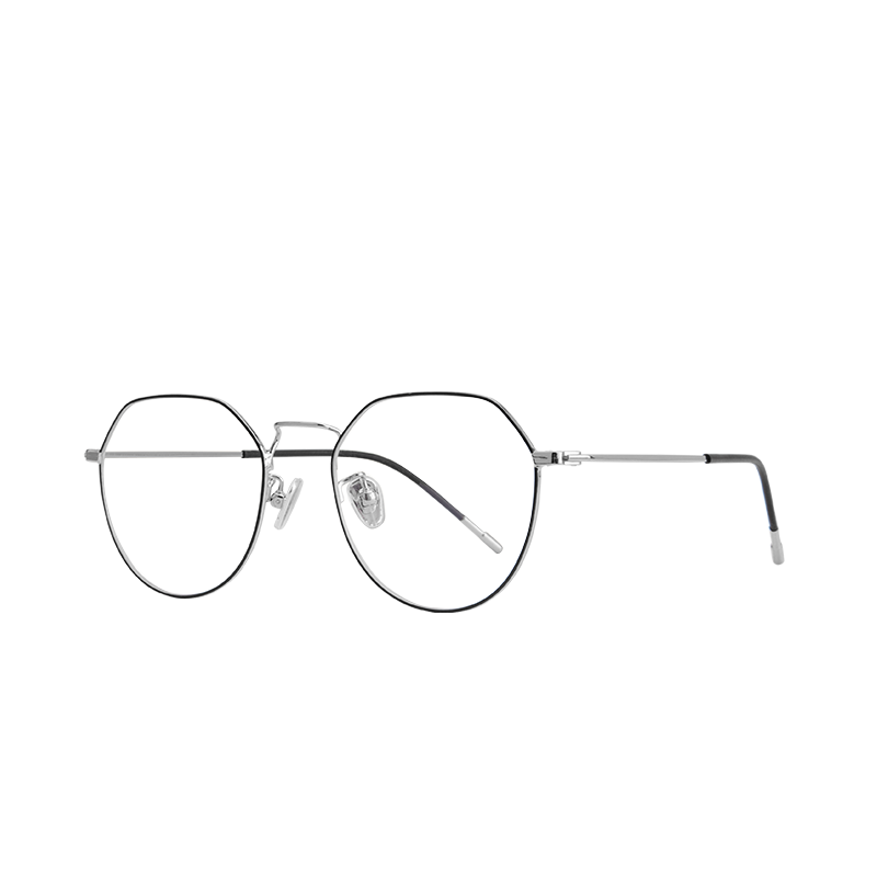 Gameking防蓝光眼镜X眼镜男女蓝光阻隔率＞90%超轻β钛平光眼镜架可配度数 8029黑银