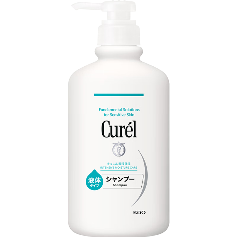 珂润（Curel）温和净油洗发水丰富泡沫敏感头皮适用日本进口 保湿洗发液420ml