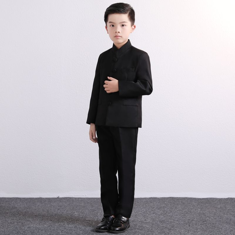 青少年男生中山装民国学生装儿童学生表演服中国风演出服男童装五四