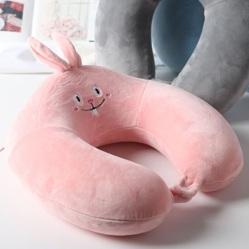 十方秀才u型飞机枕 可爱卡通可拆洗便携旅行头枕颈椎枕慢回弹记忆棉