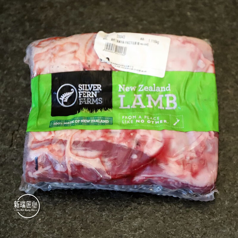 新西兰进口new zealand LAMB小羊排银蕨农场法切精修羔羊羊排小切冷冻整块烤肉新鲜食材 新西兰原装小羊排800-850g