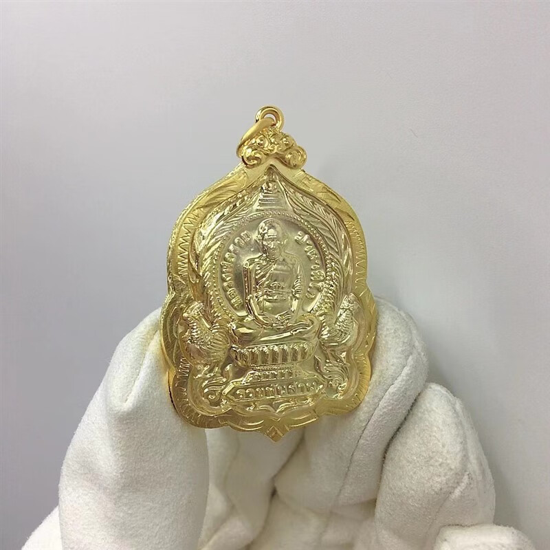 暗杠泰国特色佛牌  龙婆瑞自身  吊坠女生项链男生项链 金色瑞爷