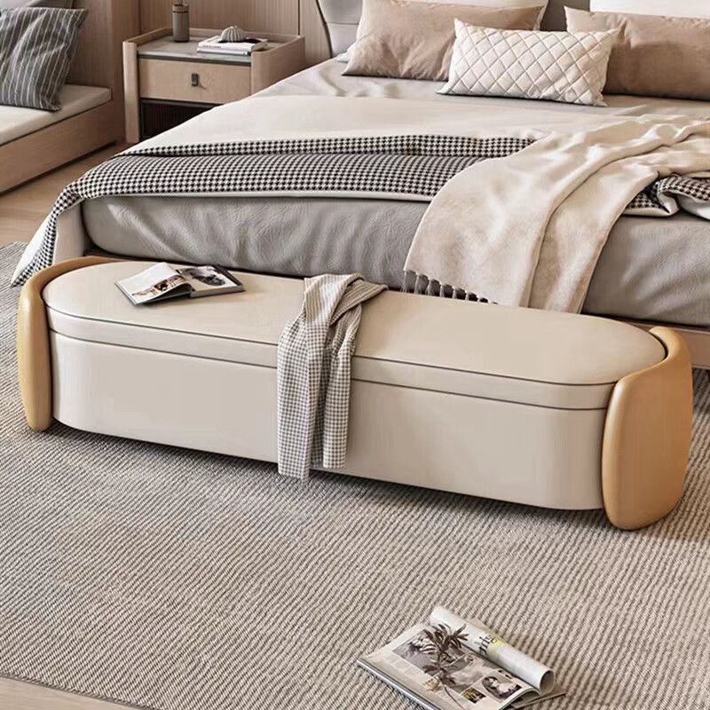 众舰行床头放衣服的凳子 北欧轻奢收纳储物床尾凳卧室家用客厅衣帽间