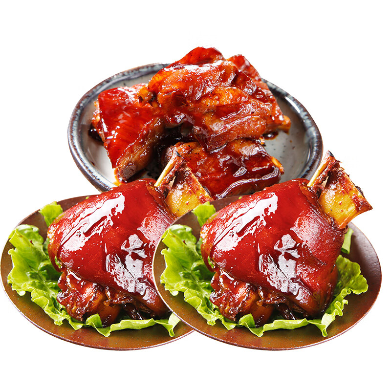 沈万三正宗苏州昆山特产酱猪肘子500*2袋卤味蹄髈熟食腊味肉类猪蹄