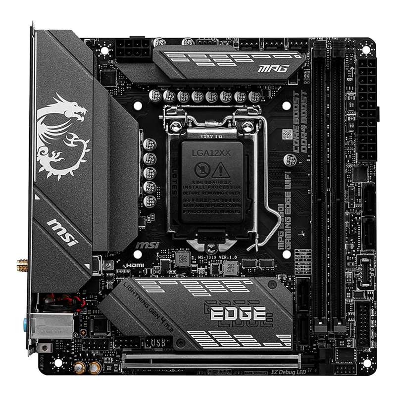 微星(msi)mpg b560i gaming edge lga 1200 ddr4 itx 主板