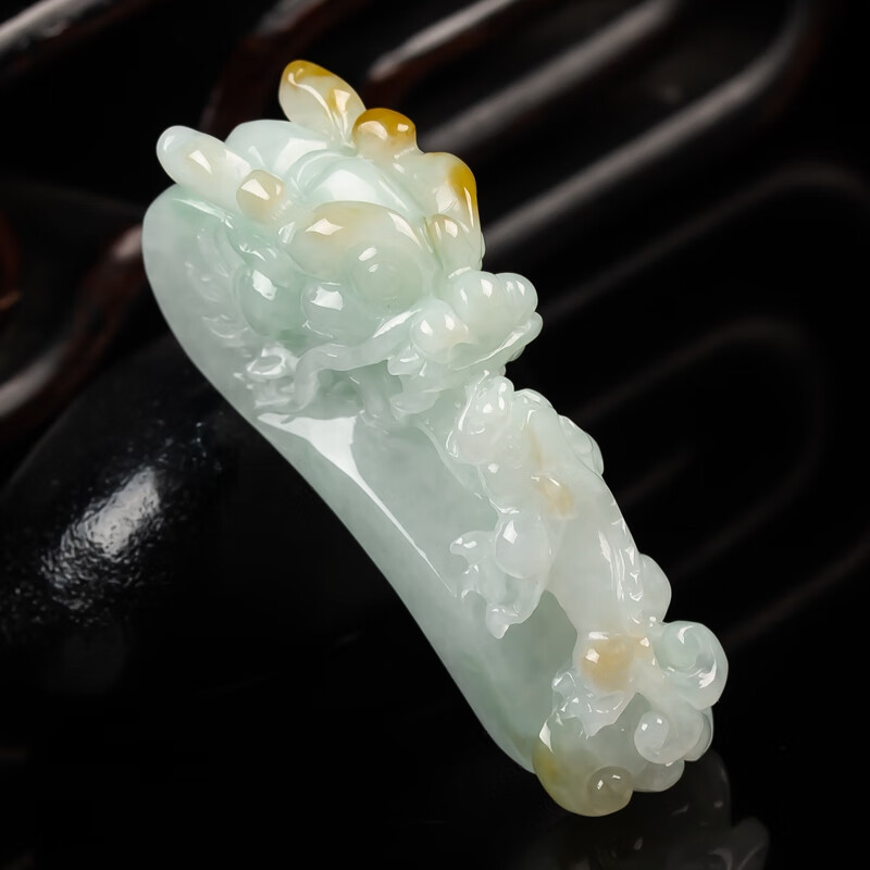 【珠宝严选】唯玉美 翡翠龙钩翡翠吊坠玉坠玉石吊坠玉佩送家人节日