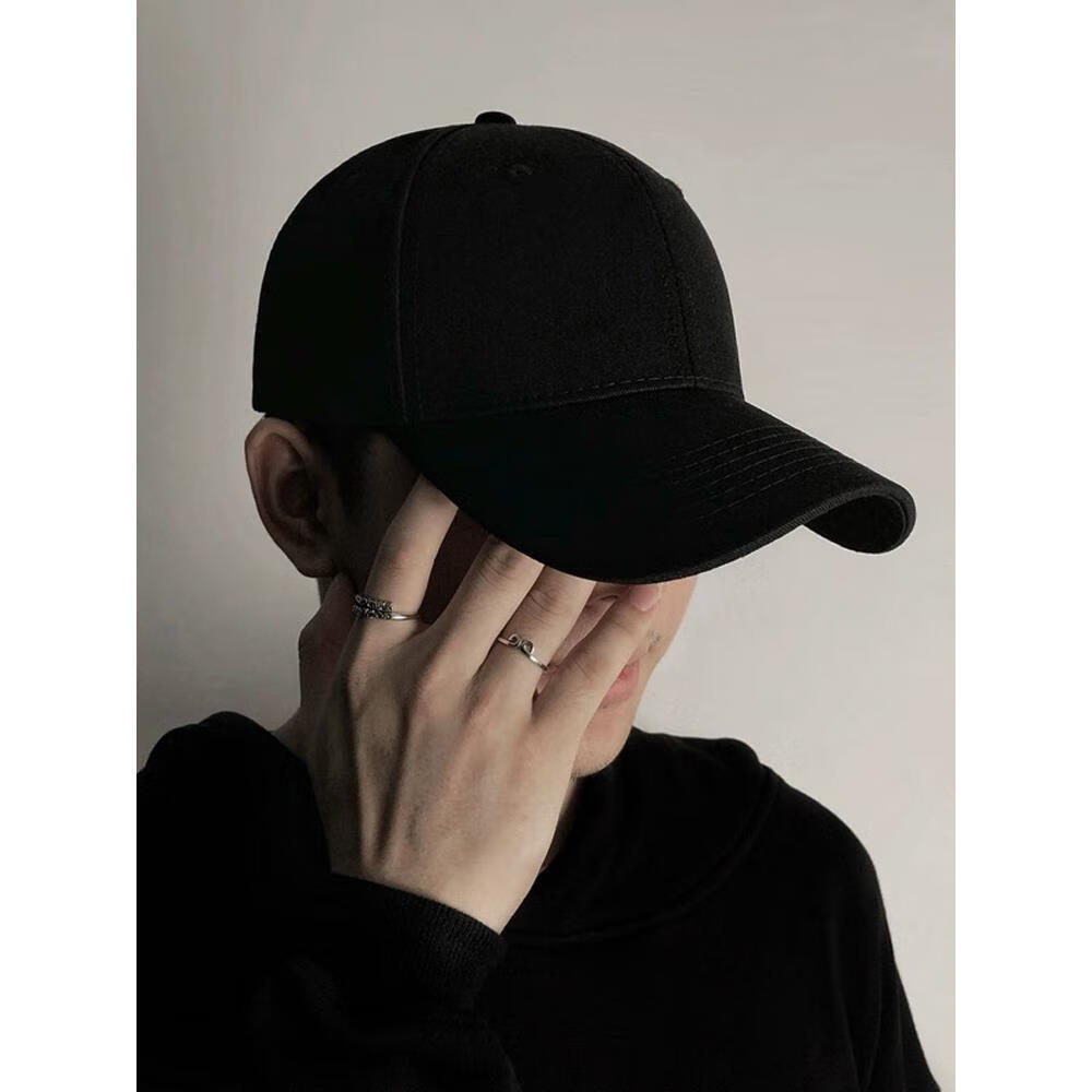 tnex帽子男韩版潮春秋遮阳帽夏季防晒日系棒球帽女黑色鸭舌帽 i 经典