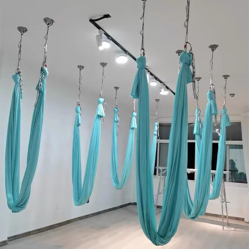 LIVEX空中瑜伽吊床反重力吊绳弹力家用伸展带健身瑜珈用品纯色5*2.8米