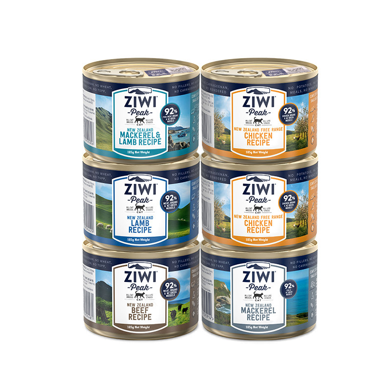 查询滋益ZIWI主食零食猫罐头185g*6罐混合口味*6布偶加菲英短蓝猫通用湿粮历史价格