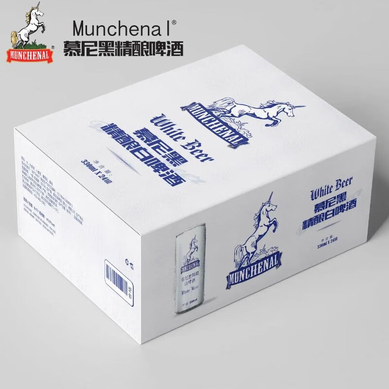 MUNCHENAL 慕尼黑精酿啤酒 德式风味330ml*24瓶罐装 原浆白啤 整箱