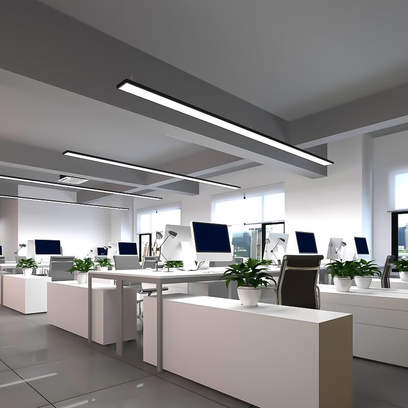 简约现代led吊灯长条形办公室工作室会议室书房写字楼健身房舞蹈室