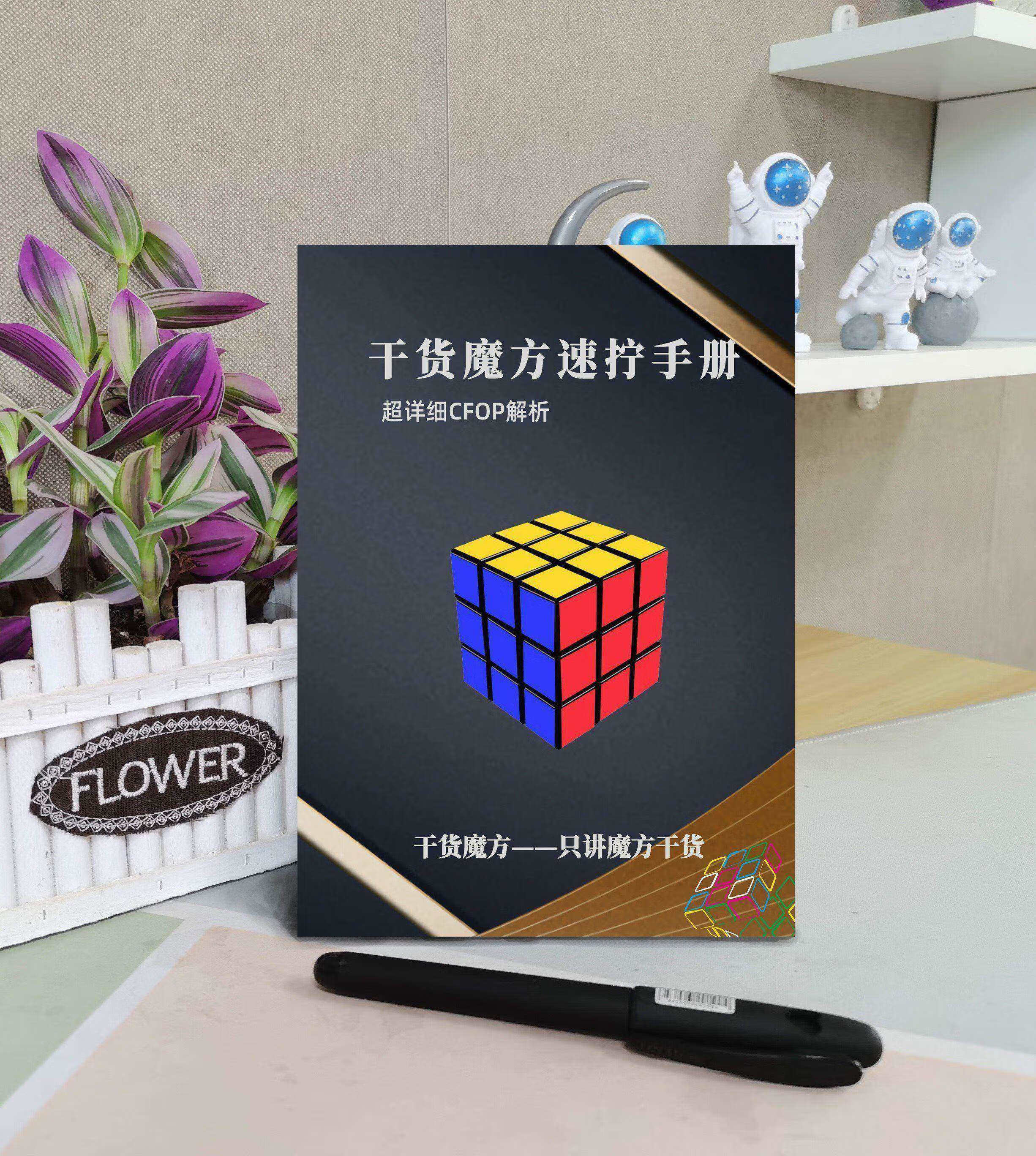 乐智由我干货魔方速拧秘籍 图解顺逆版专用教材 公式教程魔方提速秘籍 速拧手册+配套CFOP影片教程