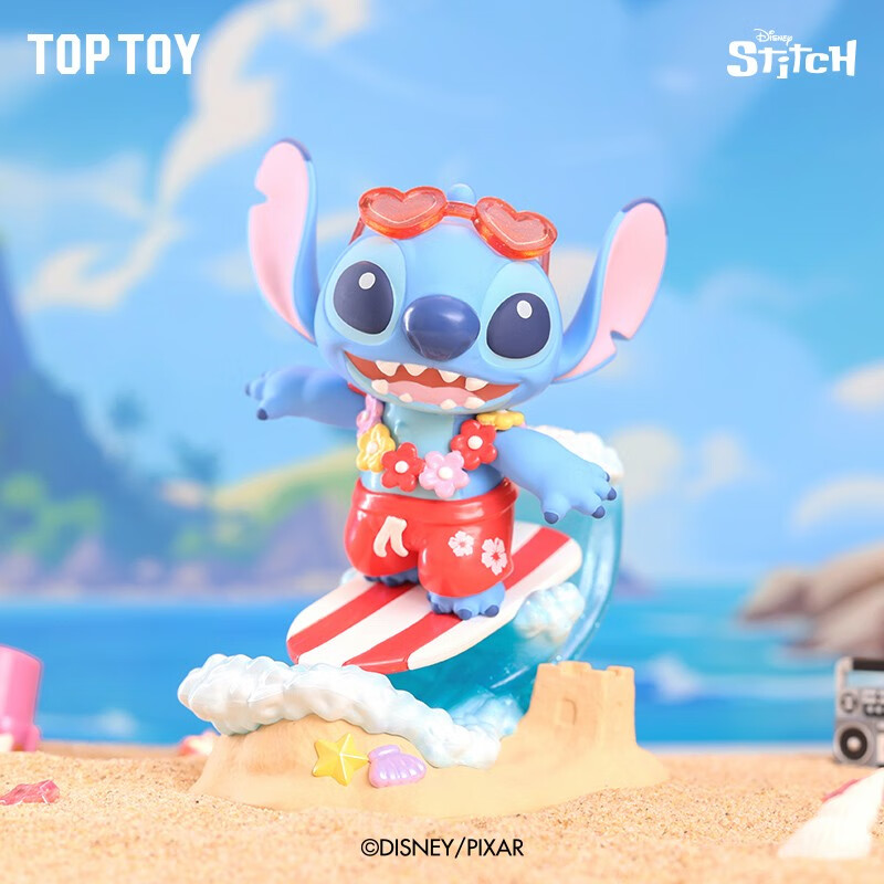 TOP TOY史迪奇系列活力街头系列盲盒 史迪仔手办潮玩玩具女生礼物 单盒（款式随机）