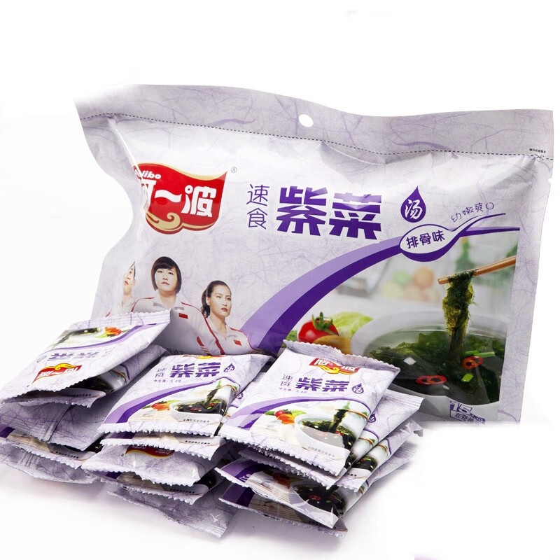 阿一波速食紫菜汤排骨味80g冲泡即食方便调料汤15人份