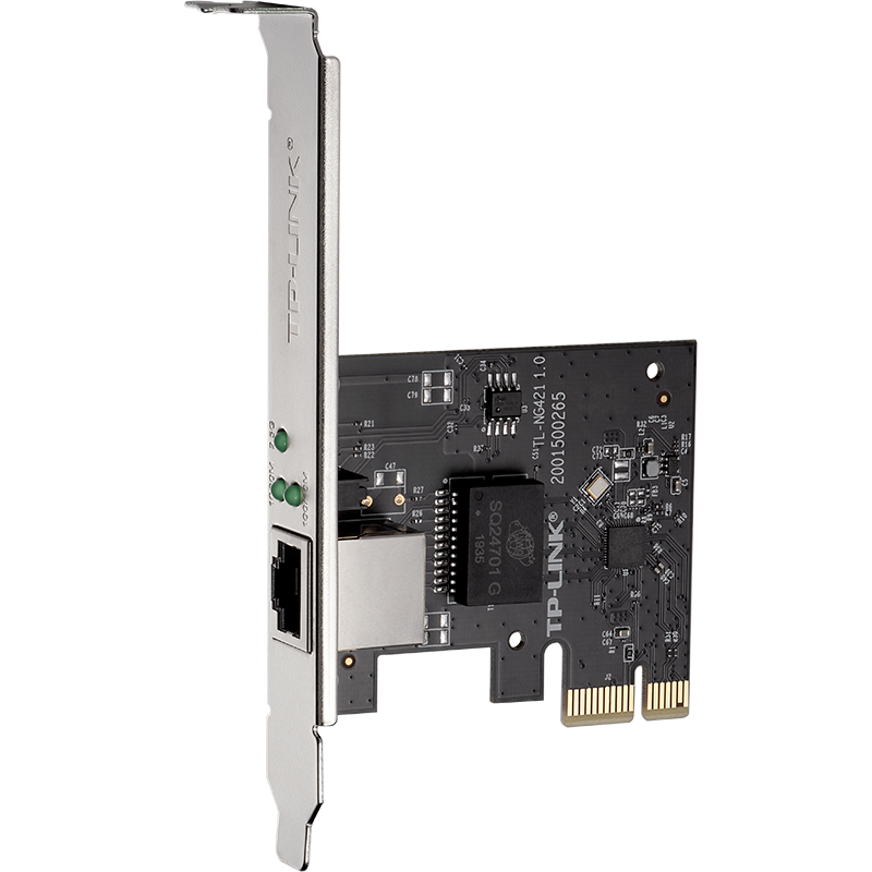 TP-LINK TL-NG421 千兆PCI-E有线网卡台式机高速2.5G有线PCIe网卡网络接入器 黑色-TL-NG421 驱动版-（下载或光盘安装驱动）
