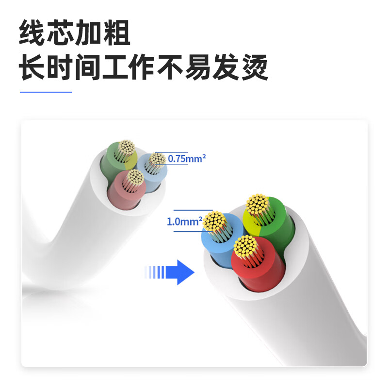 得力（deli） 新国标安全插座/插排/插线板/接线板/排插/拖线板 儿童保护门 4位总控全长0.6米 18251(0.6)