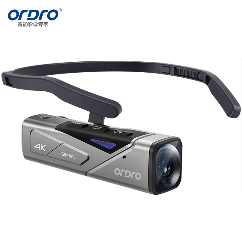 欧达（ORDRO）EP7头戴摄像机4K运动相机云台摄影机vlog短视频录像机便携高清dv随身记录仪 vlog短视频直播