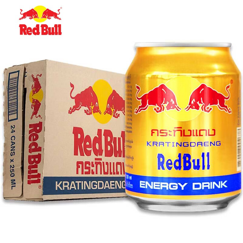 红牛（RedBull） 泰国进口红牛维生素功能饮料强化型运动饮料 红牛24罐/箱