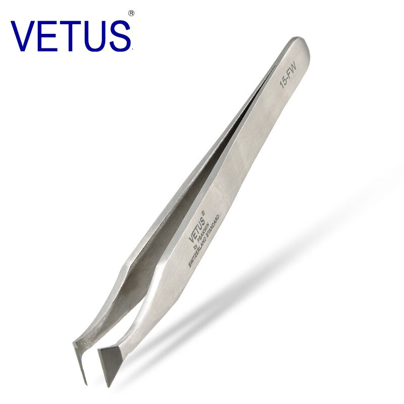 VETUS 15-FW高精密剪切镊子 无磁耐酸碱磨砂面（116mm）钳剪铜线夹子切割剪刀镊子 15-FW