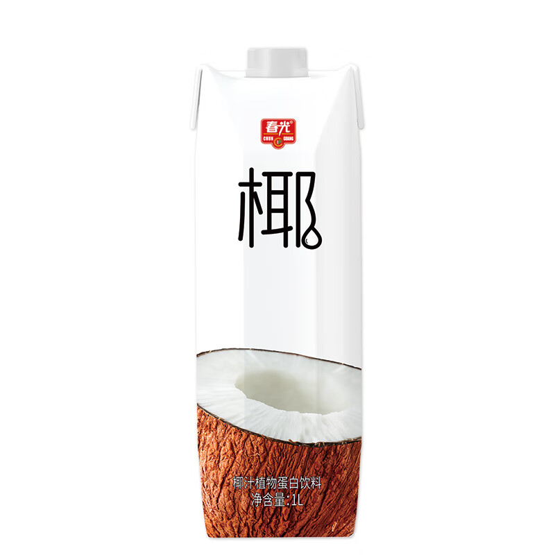 春光食品 春光椰汁 海南特产生榨椰子汁植物蛋白饮料 春光椰汁1L*2